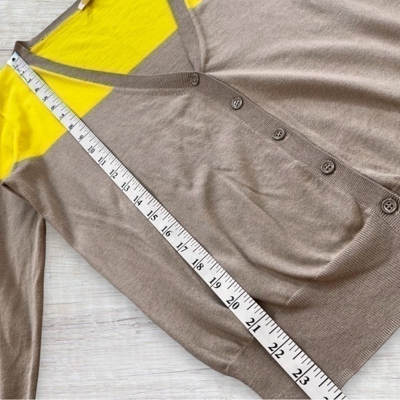 J.Crew (factory) neon color-block v-neck cotton cardigan *shop@iamwarrior - Picture 7 of 9